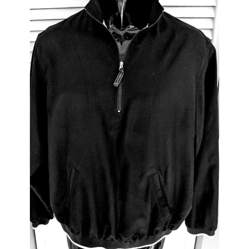 Liz Claiborne LizGolf Black 1/4 Zip Rain Pullover